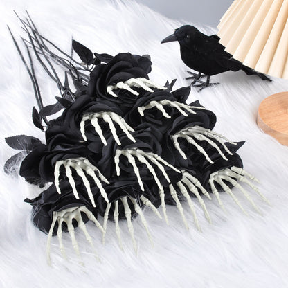 Halloween Skull Hand Rose Horror Decoration Ornaments