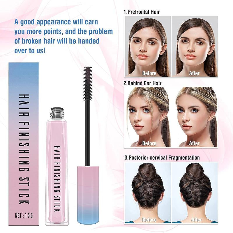 Hair Finishing Stick 2 Pack for Small Broken Hair Cream/Gel for Women Naturally Refreshing, Non- and Non-Sticky