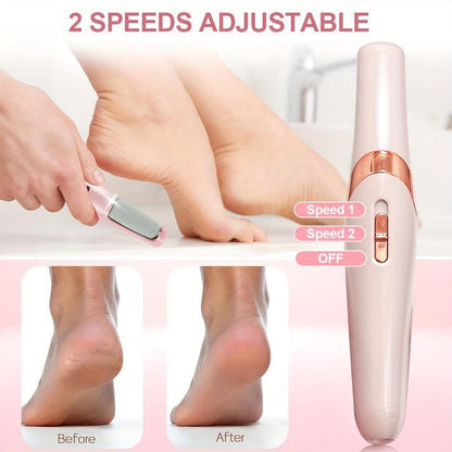 Electric Feet Callus Remover,Portable Electronic Foot File Pedicure Tools,Waterproof Foot Scrubber File,Pedi Foot Care for Dead,Hard Cracked Dry Skin Manicure Nail Nail Care Cutics Nail Art