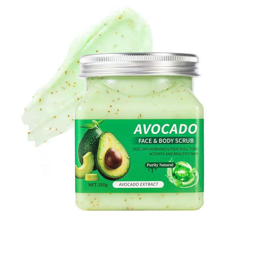 AVOCADOFACE BODY SCRUB PEEL off HORNINESS FADE DULL TONEACTIVATE and BEAUTIFY Skin-12.35Oz