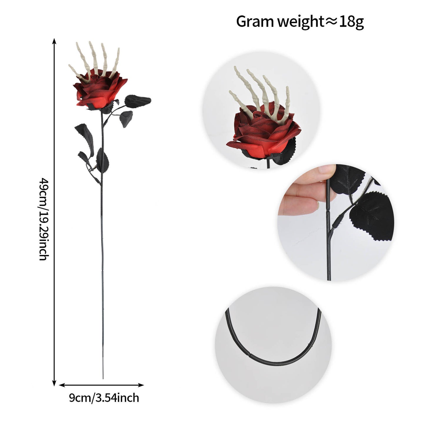 Halloween Skull Hand Rose Horror Decoration Ornaments