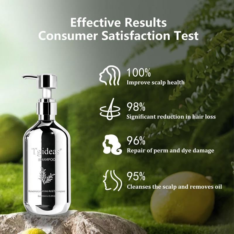 Tgideas Rosemary Shampoo Revives Damaged Hair, Promotes Growth, Reduces Frizz & Hair Loss, Restores Shine & Smoothness