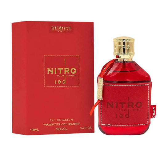 DUMONT NITRO RED - 3.4Oz - Eau De Parfum - Luxury Perfume for Men - Fruit, Woody, Floral & Masculine Fragrance - Long Lasting Cologne Mist & Body Spray - for Him
