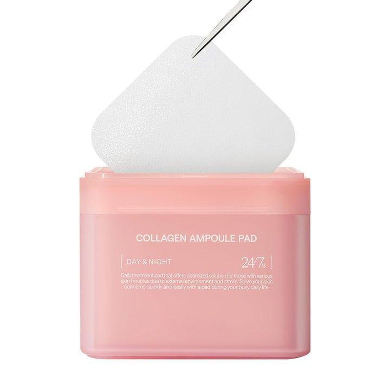 Mediheal Collagen Ampoule Toner Pad Firming Vegan Pads with Collagen & Ceramide for Wrinkle Care K Beauty 100 Pads Jar