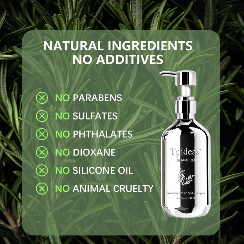 Tgideas Rosemary Shampoo Revives Damaged Hair, Promotes Growth, Reduces Frizz & Hair Loss, Restores Shine & Smoothness