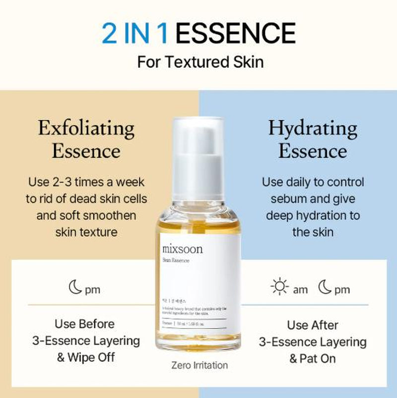 [Mixsoon] Viral Hero Set I Bean Essence 50Ml + Soondy Centella Aisatica Essence 30Ml + Bean Sunscreen