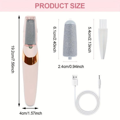Electric Feet Callus Remover,Portable Electronic Foot File Pedicure Tools,Waterproof Foot Scrubber File,Pedi Foot Care for Dead,Hard Cracked Dry Skin Manicure Nail Nail Care Cutics Nail Art