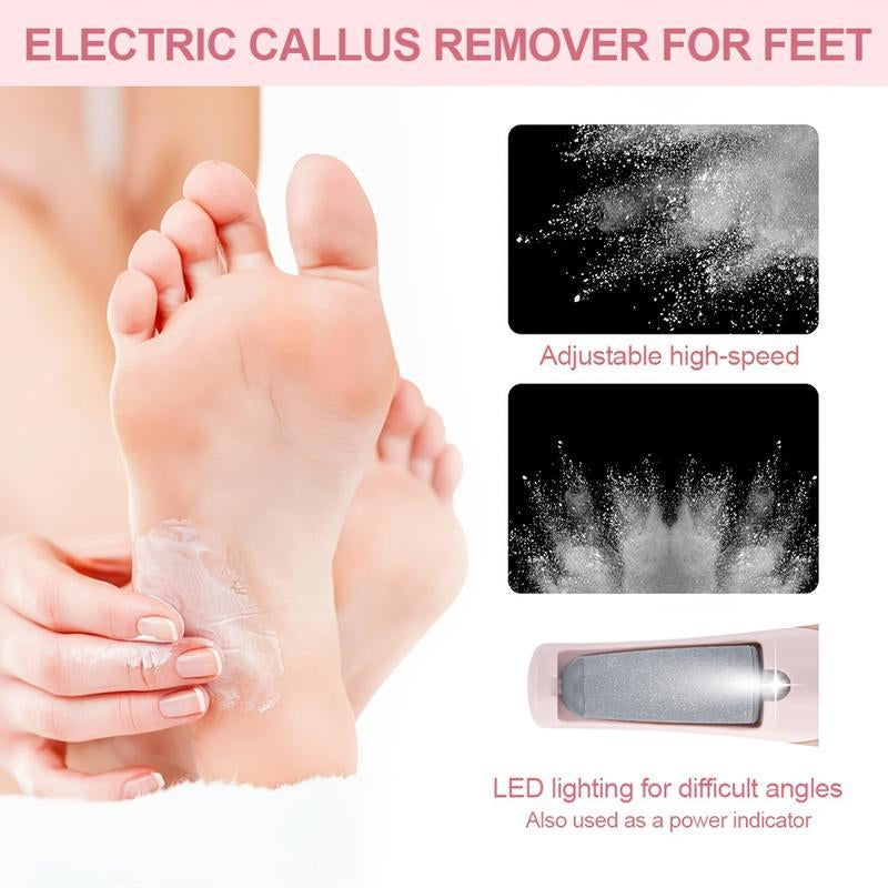 Electric Feet Callus Remover,Portable Electronic Foot File Pedicure Tools,Waterproof Foot Scrubber File,Pedi Foot Care for Dead,Hard Cracked Dry Skin Manicure Nail Nail Care Cutics Nail Art